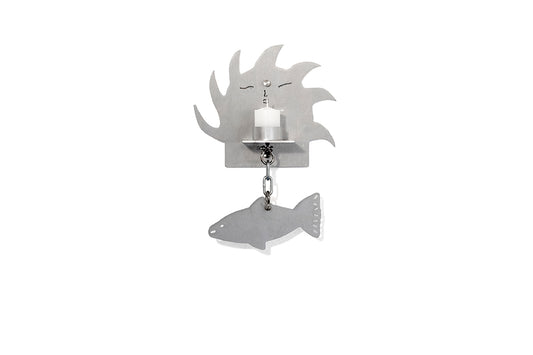 0148 - Small Candle Holder (Fishing)