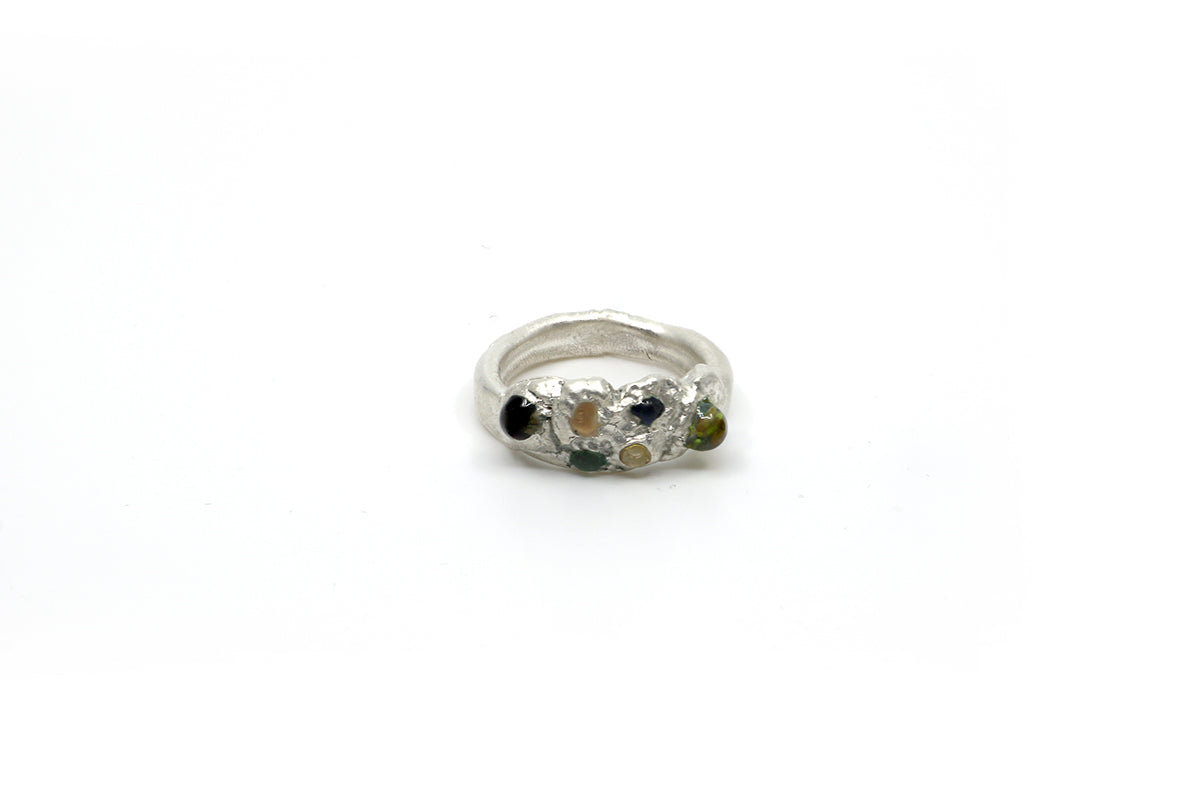 0151 - Silver Ring (Many Dots)