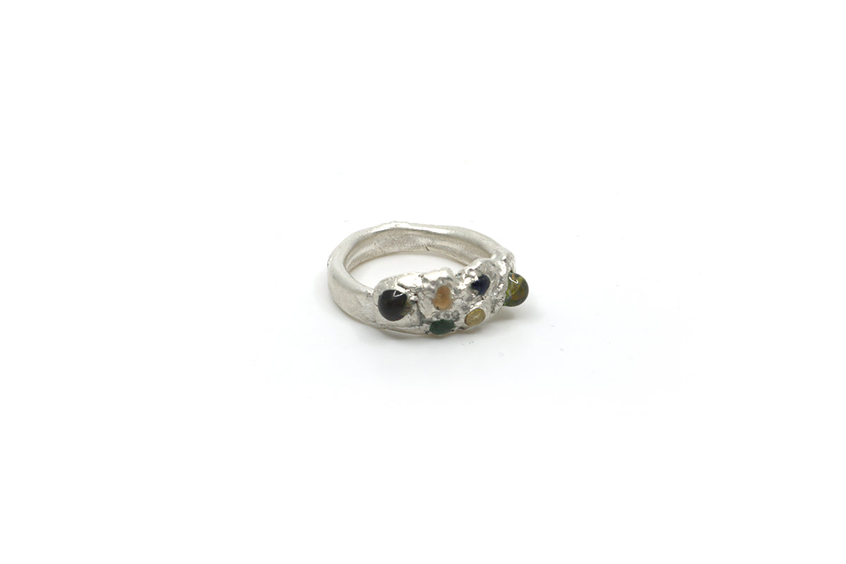 0151 - Silver Ring (Many Dots)