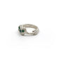 0152 - Silver Ring (Green Heart)