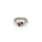 0155 - Silver Ring (Pink Square)