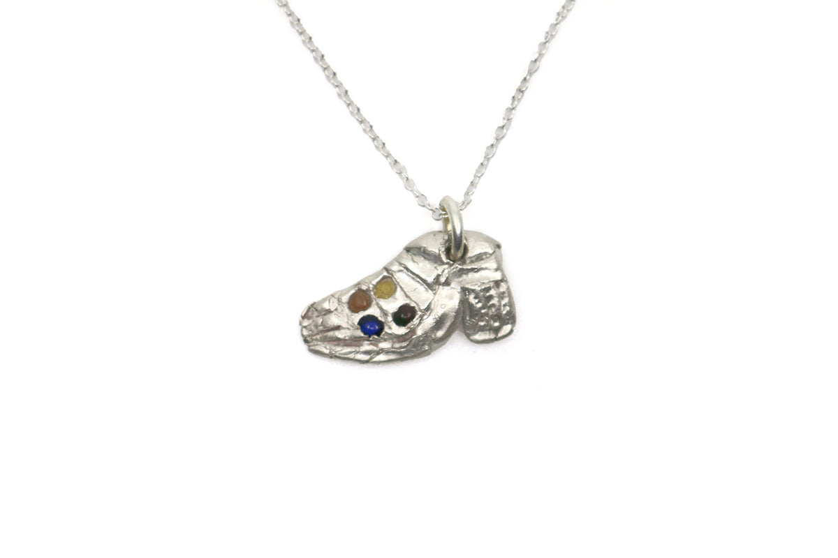 0163 - Silver Necklace (Shoe)