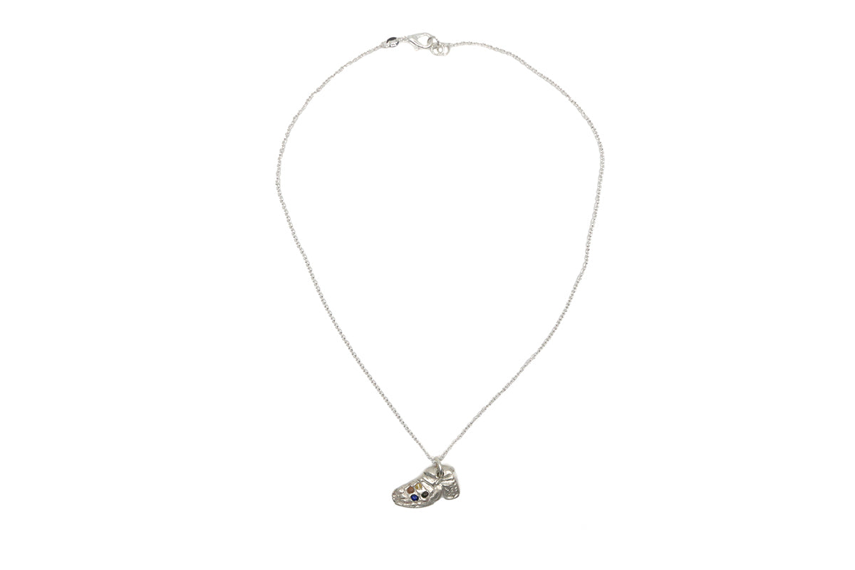 0163 - Silver Necklace (Shoe)