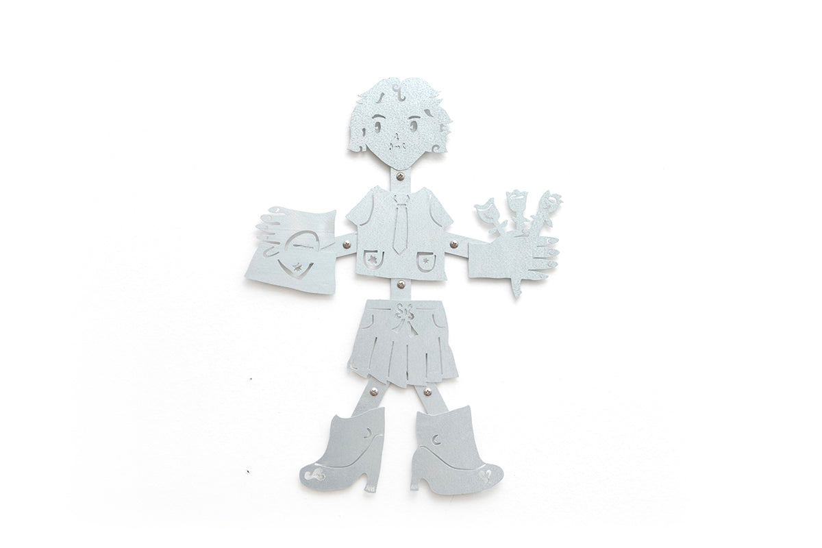 0233 - Coasters with Magnetic Wall Holder (Girl)