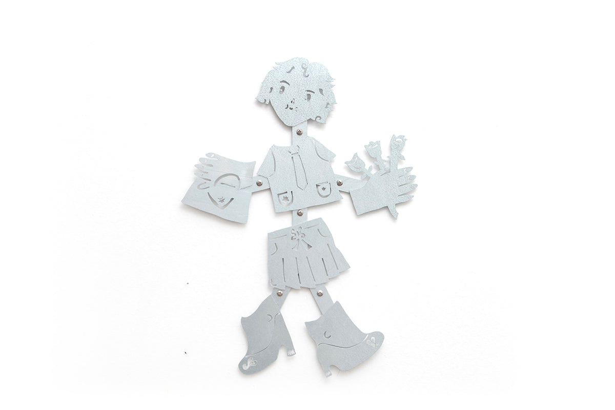 0233 - Coasters with Magnetic Wall Holder (Girl)