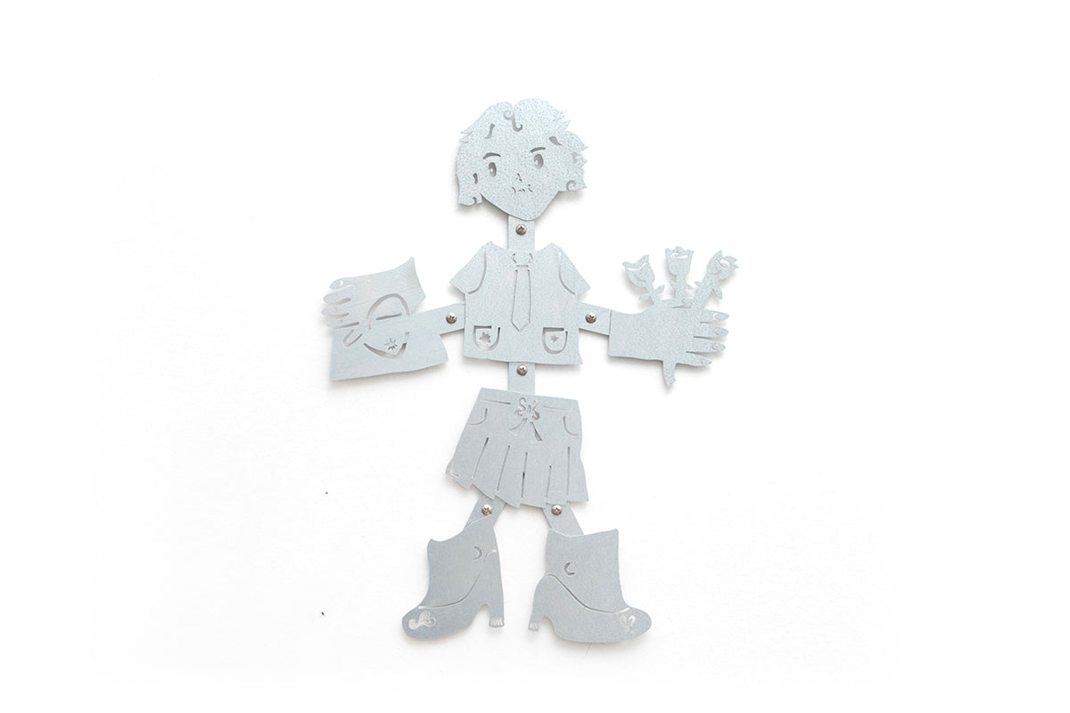 0233 - Coasters with Magnetic Wall Holder (Girl)