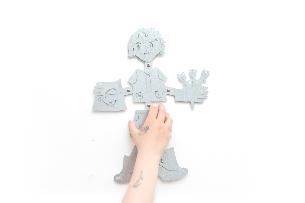 0233 - Coasters with Magnetic Wall Holder (Girl)
