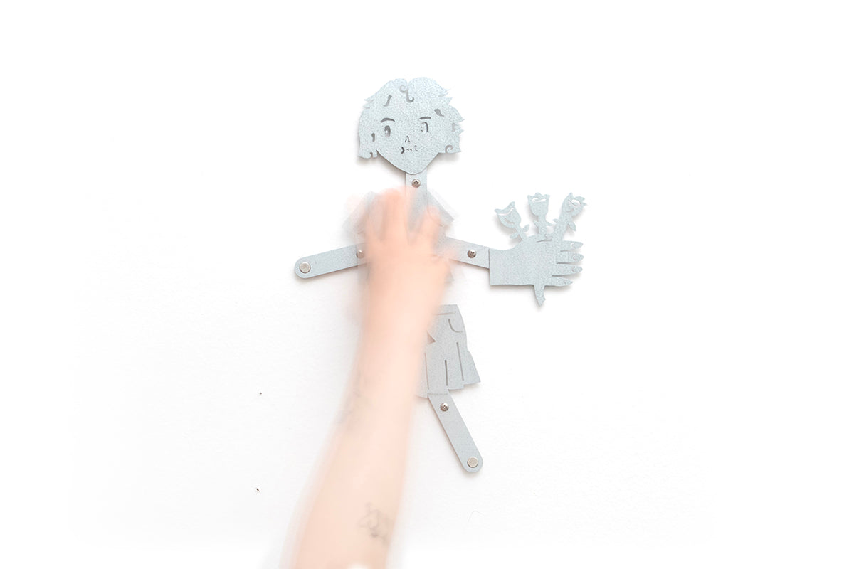 0233 - Coasters with Magnetic Wall Holder (Girl)