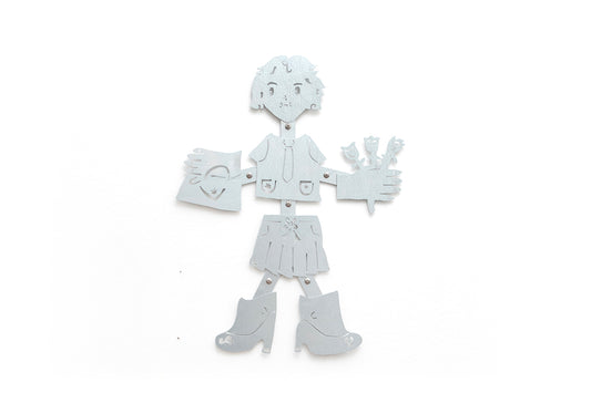 0233 - Coasters with Magnetic Wall Holder (Girl)