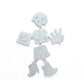 0233 - Coasters with Magnetic Wall Holder (Girl)