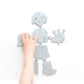 0233 - Coasters with Magnetic Wall Holder (Girl)