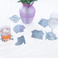0233 - Coasters with Magnetic Wall Holder (Girl)